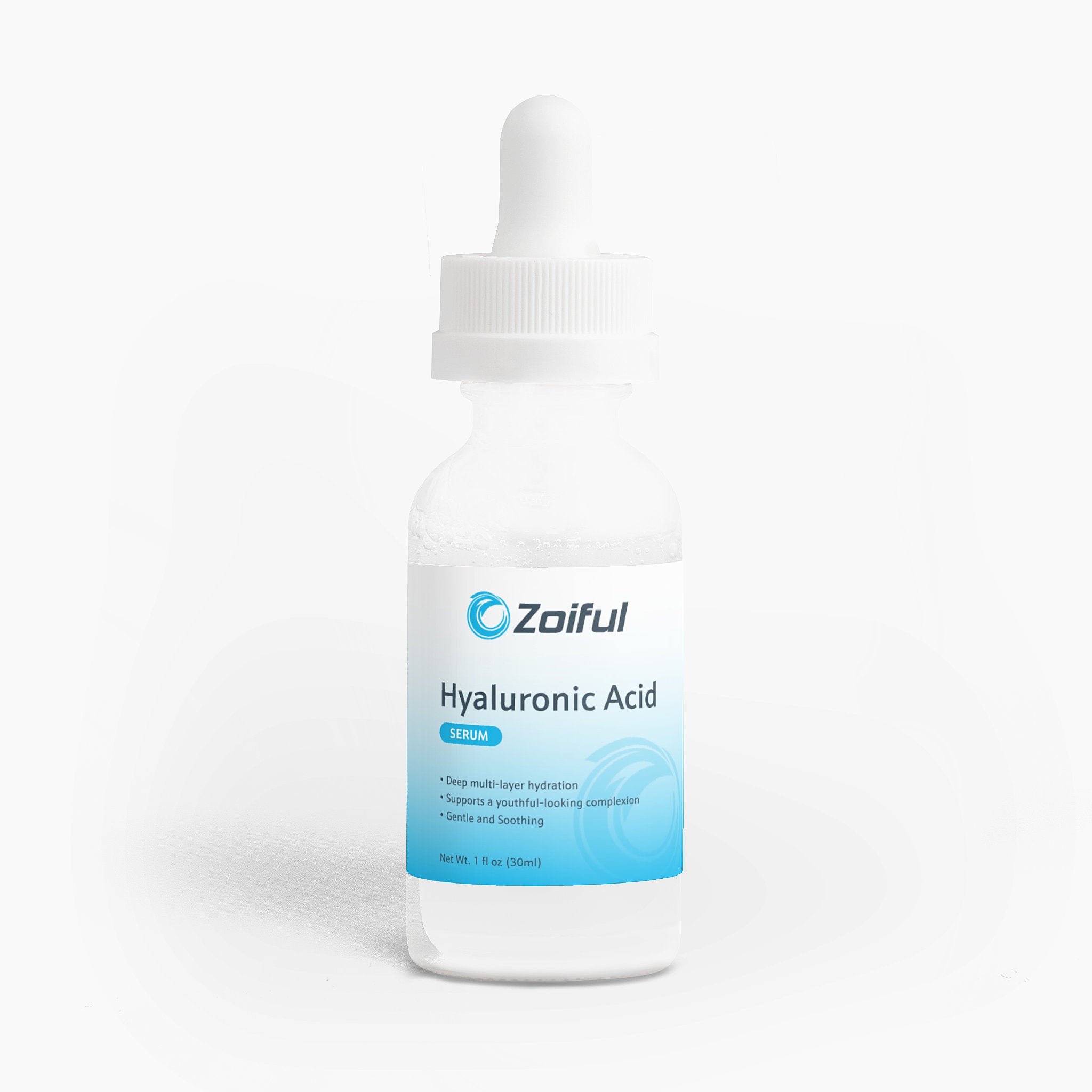 Hyaluronic Acid Serum bottle for layered hydration and daily facial care