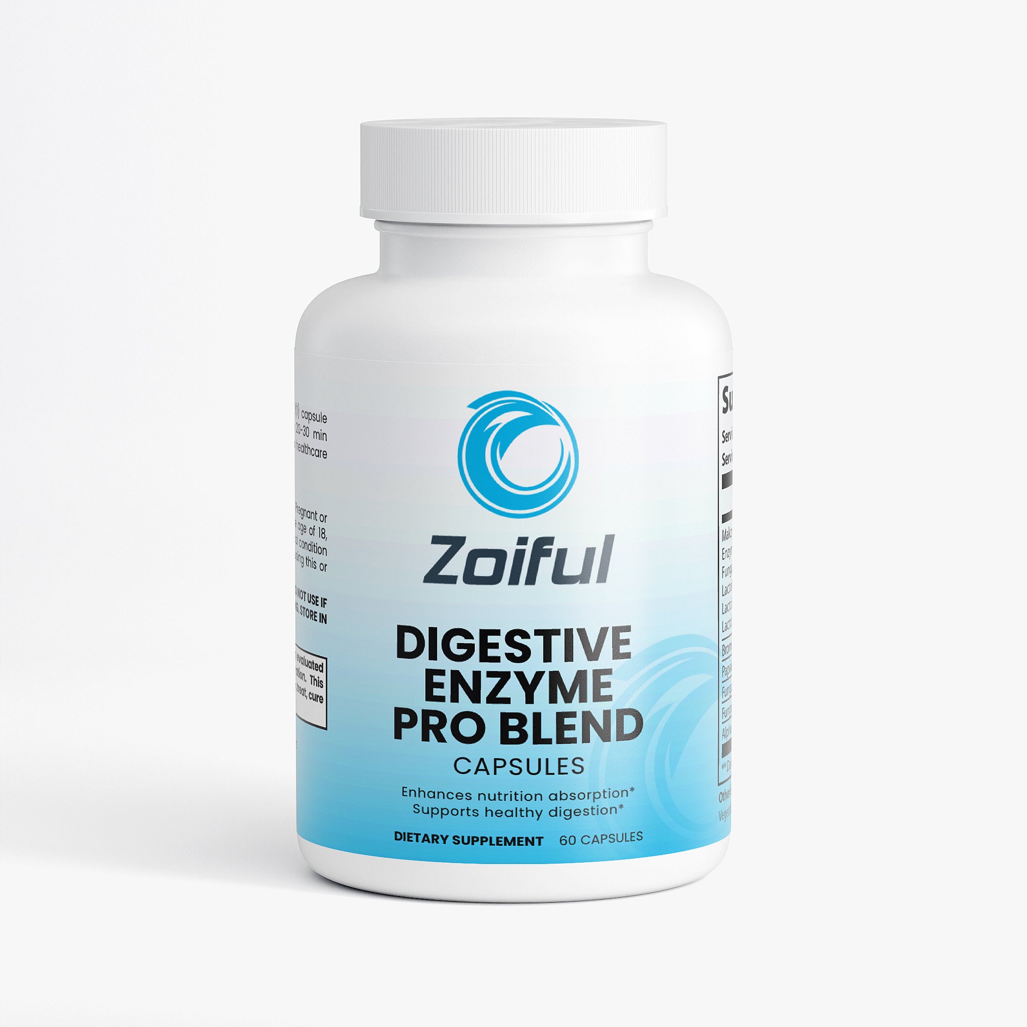Digestive Enzyme Pro Blend bottle for digestive support with broad-spectrum enzymes