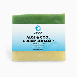 Aloe & Cool Cucumber Soap bar for sensitive skin by Zoiful Wellness