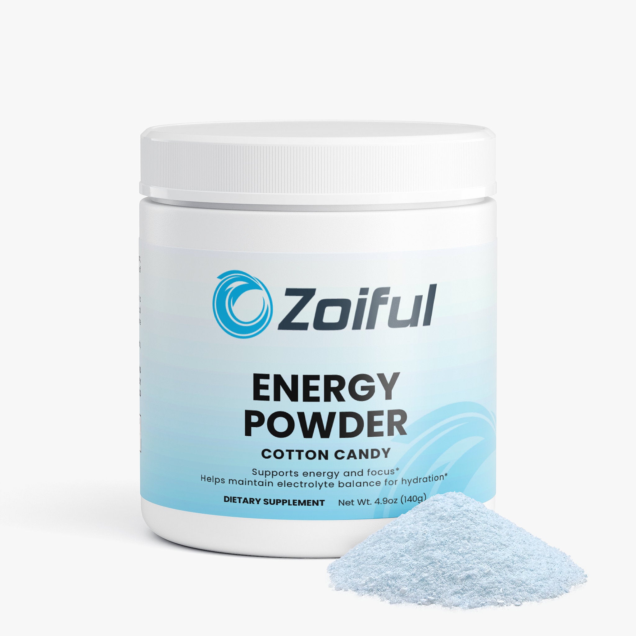 Energy Powder Cotton Candy supplement facts and ingredients label