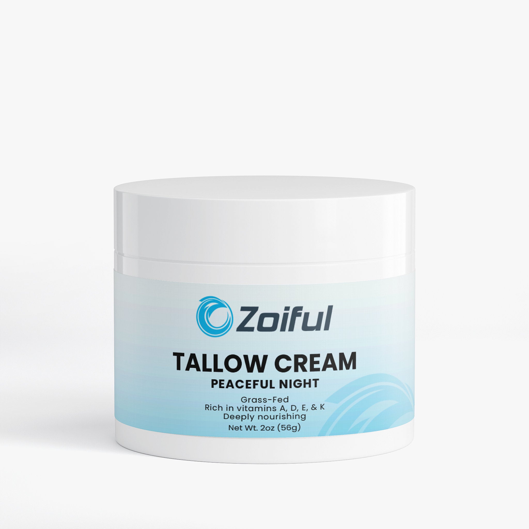 Tallow Cream Peaceful Night beef tallow moisturizer jar front view