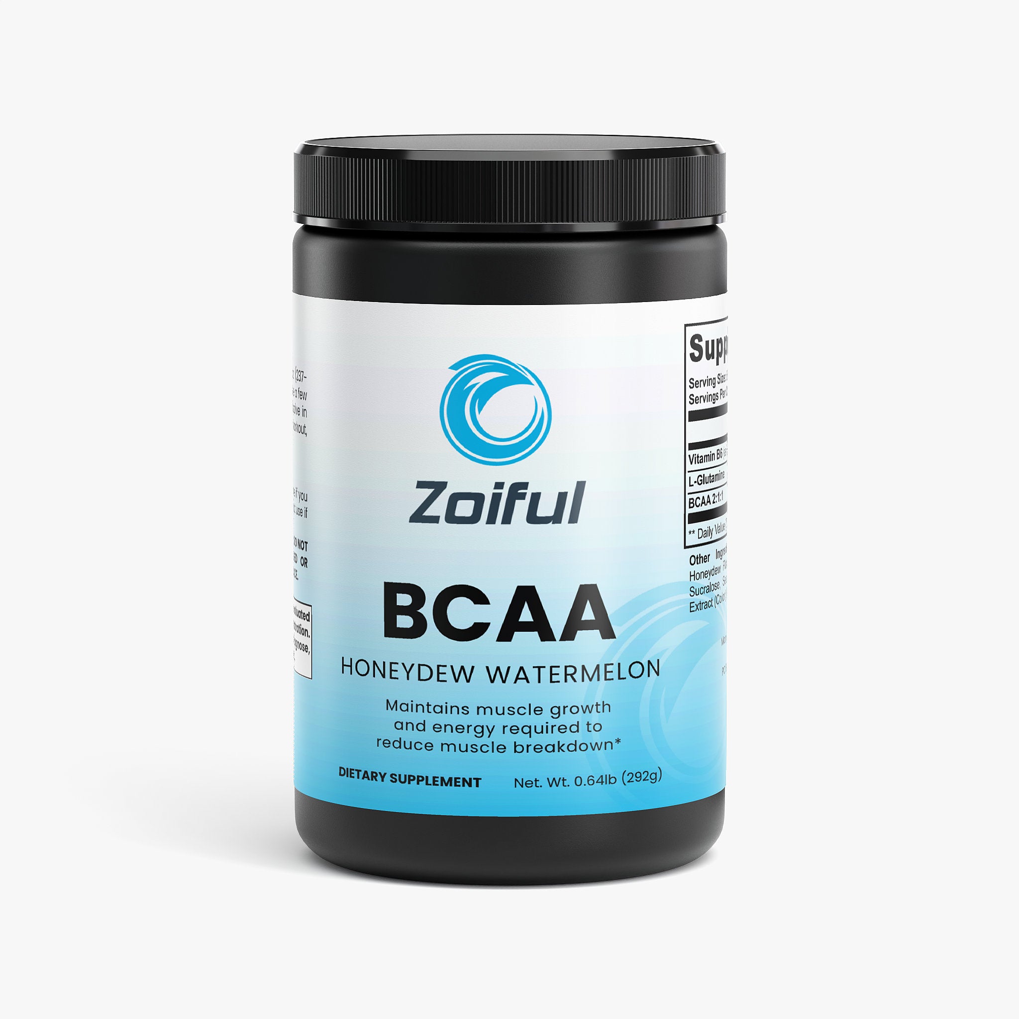 BCAA Post Workout Powder Honeydew Watermelon front label