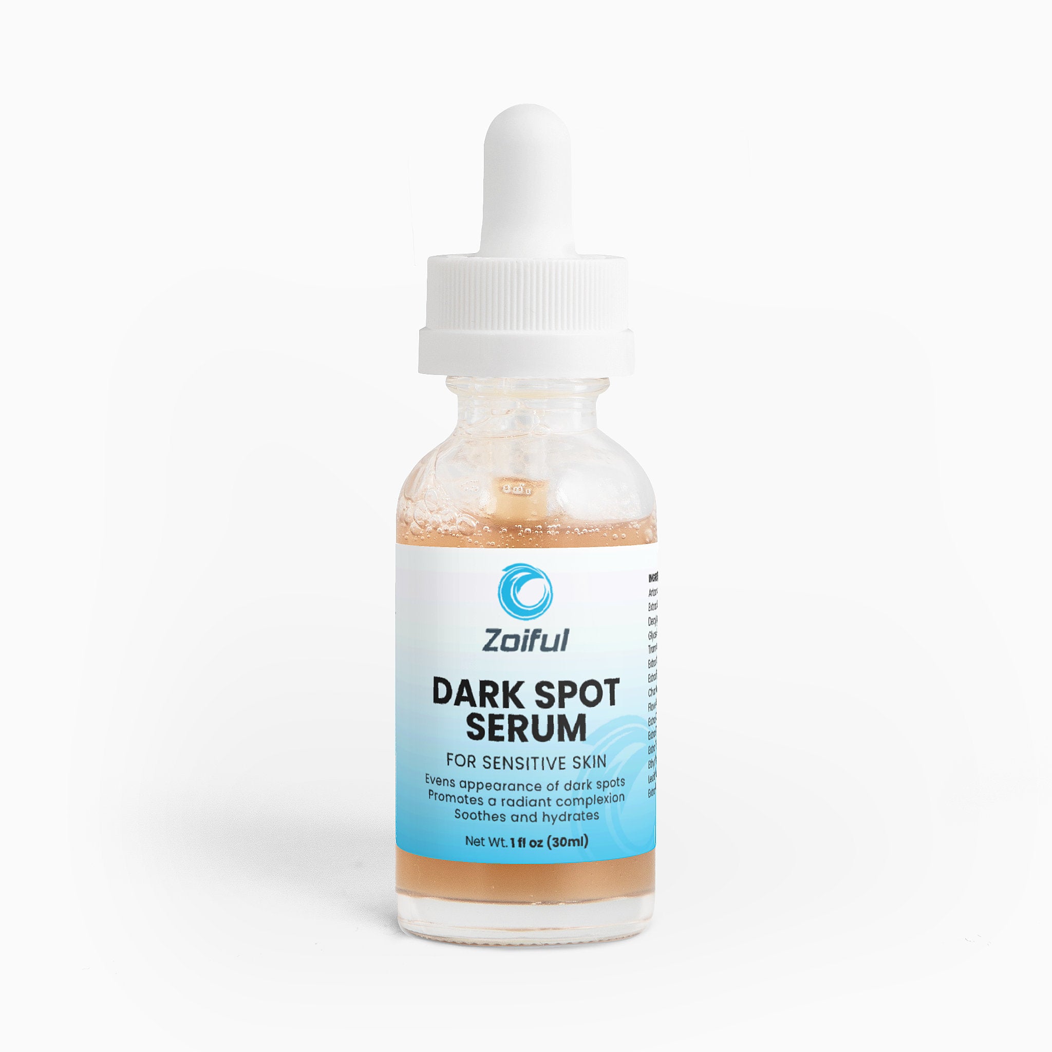 Dark Spot Serum for Sensitive Skin bottle for barrier-safe brightening and hydration