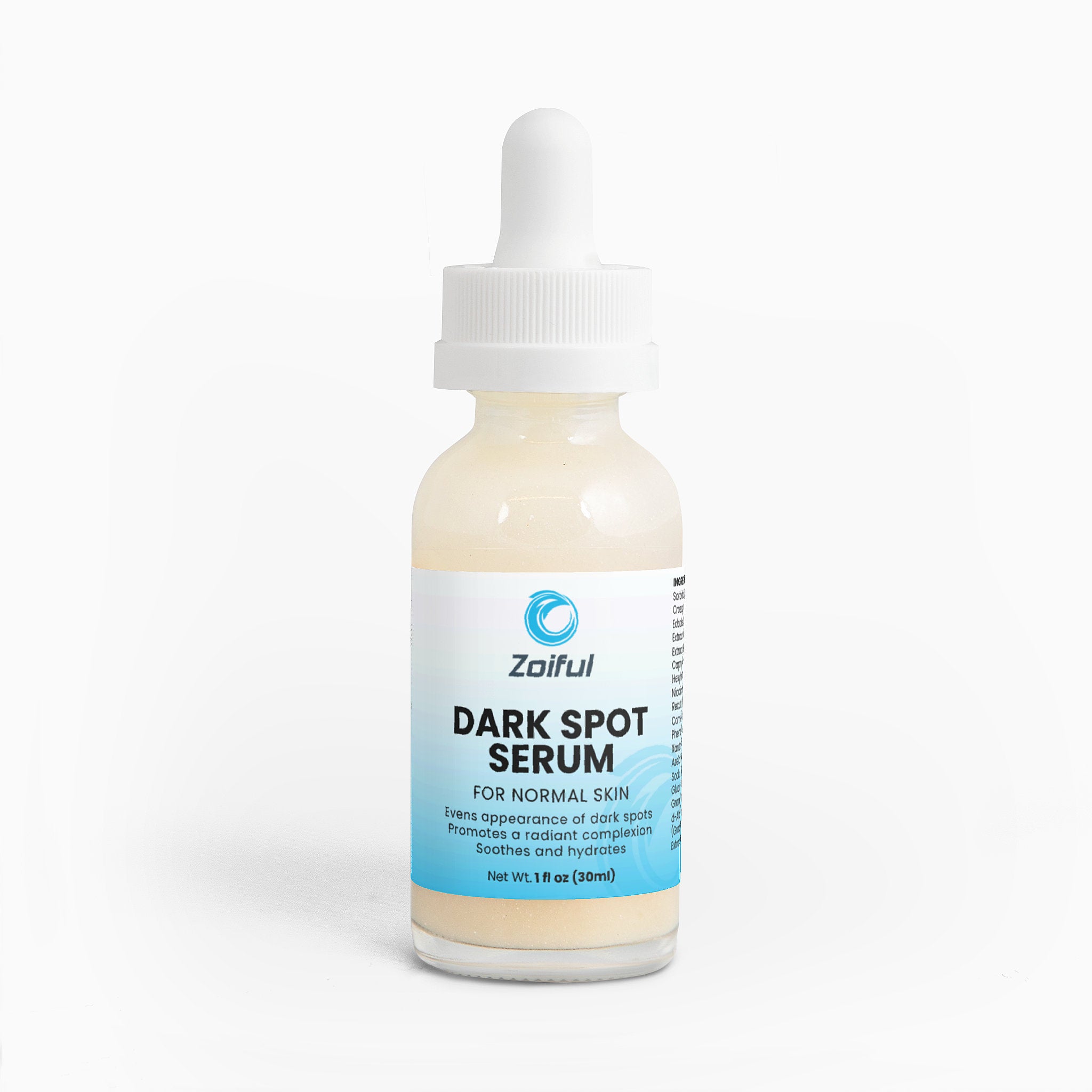 Dark Spot Serum for Normal Skin bottle front view brightening face serum