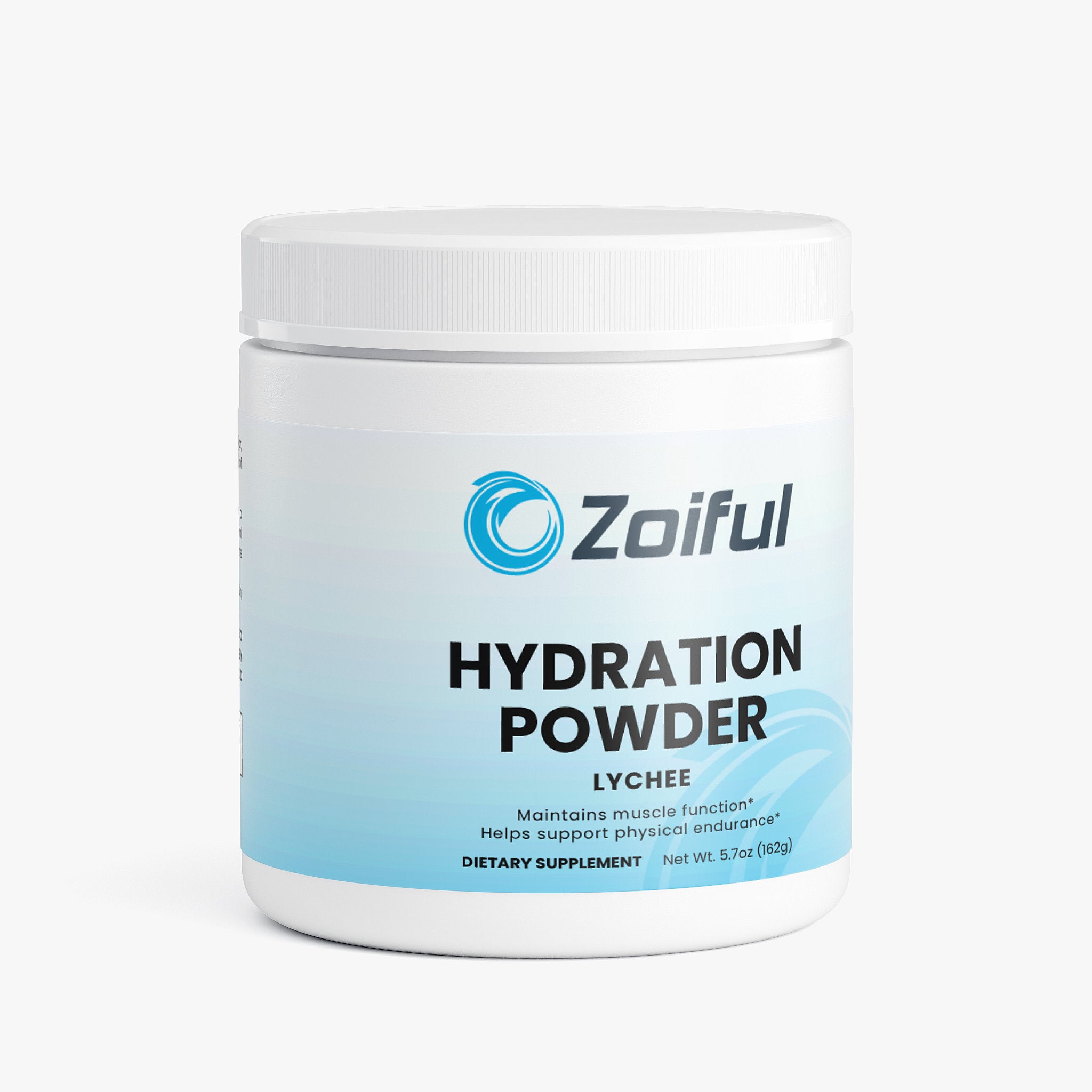 Hydration Powder Lychee electrolyte drink mix jar front label
