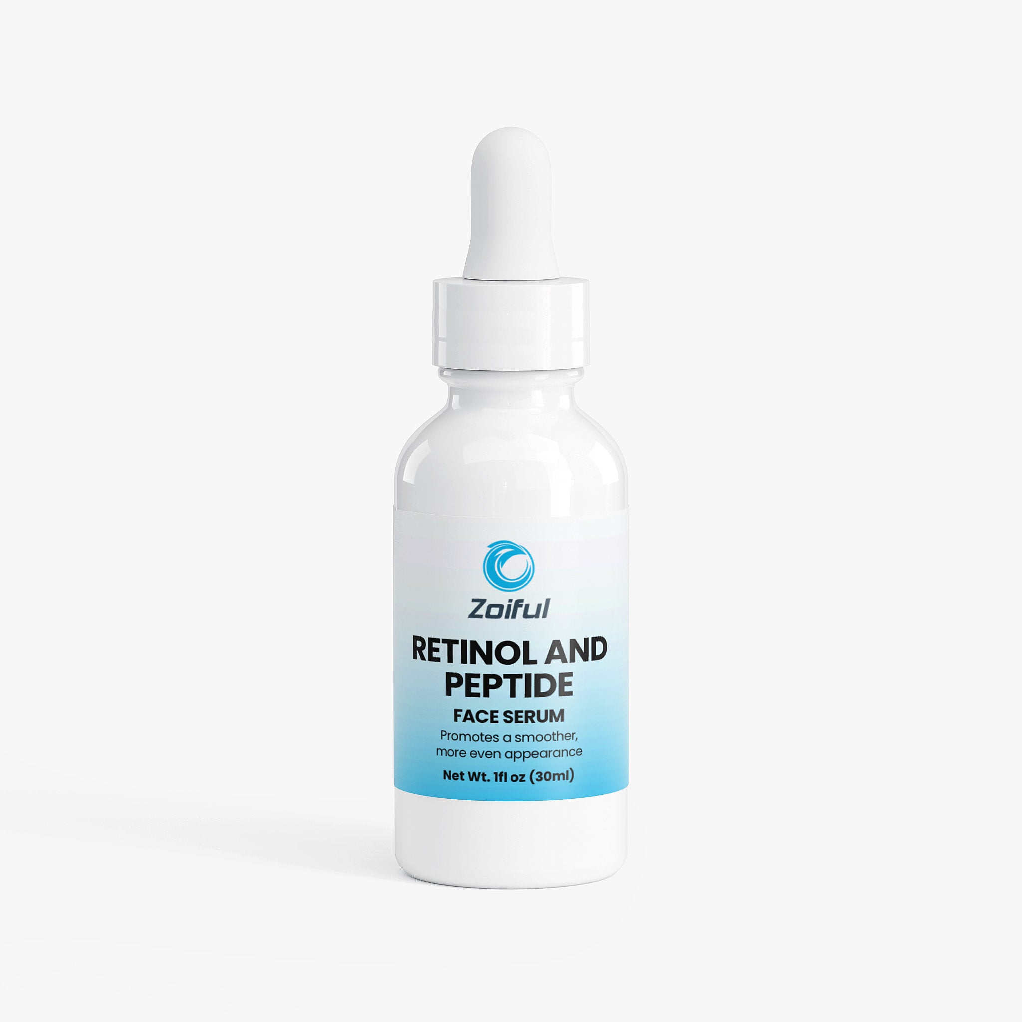 Retinol and Peptide Face Serum bottle for smoother-looking, firmer-looking skin