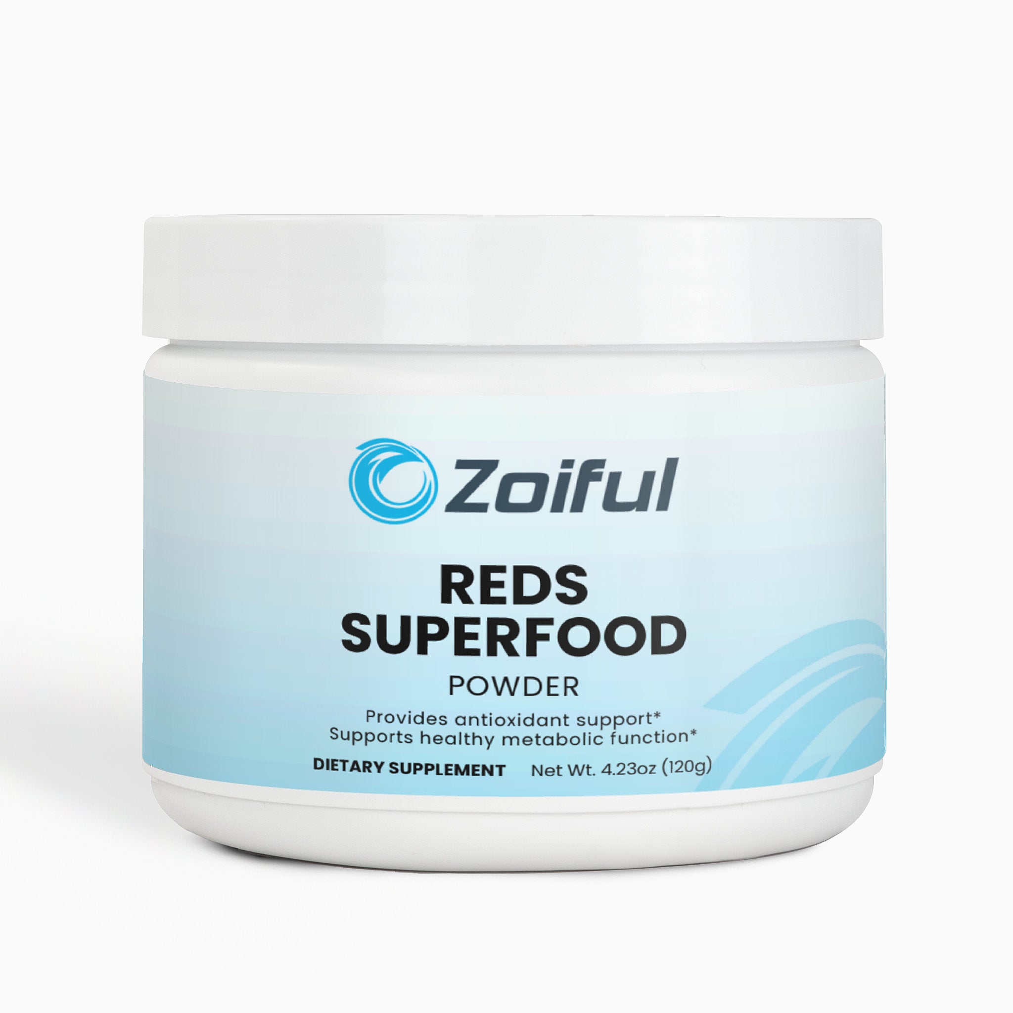Reds Superfood powder supplement jar for daily wellness support