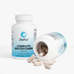 Complete Multivitamin capsules supplement facts and ingredient formula bottle image