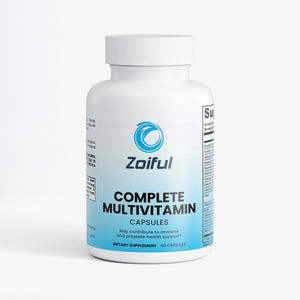 Complete Multivitamin capsules bottle front label with B complex and antioxidants