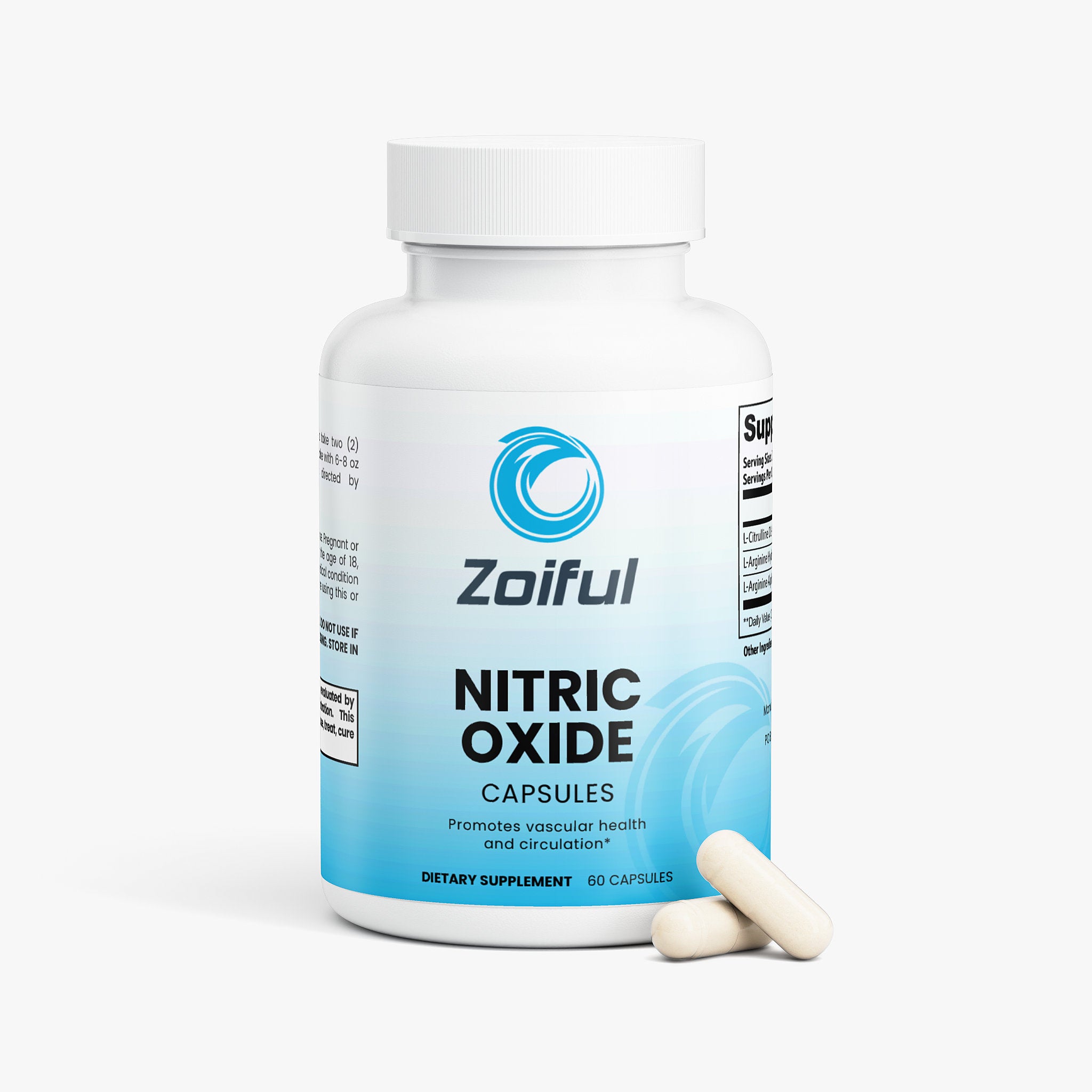 Nitric Oxide nitric oxide supplement front label for circulation and performance support