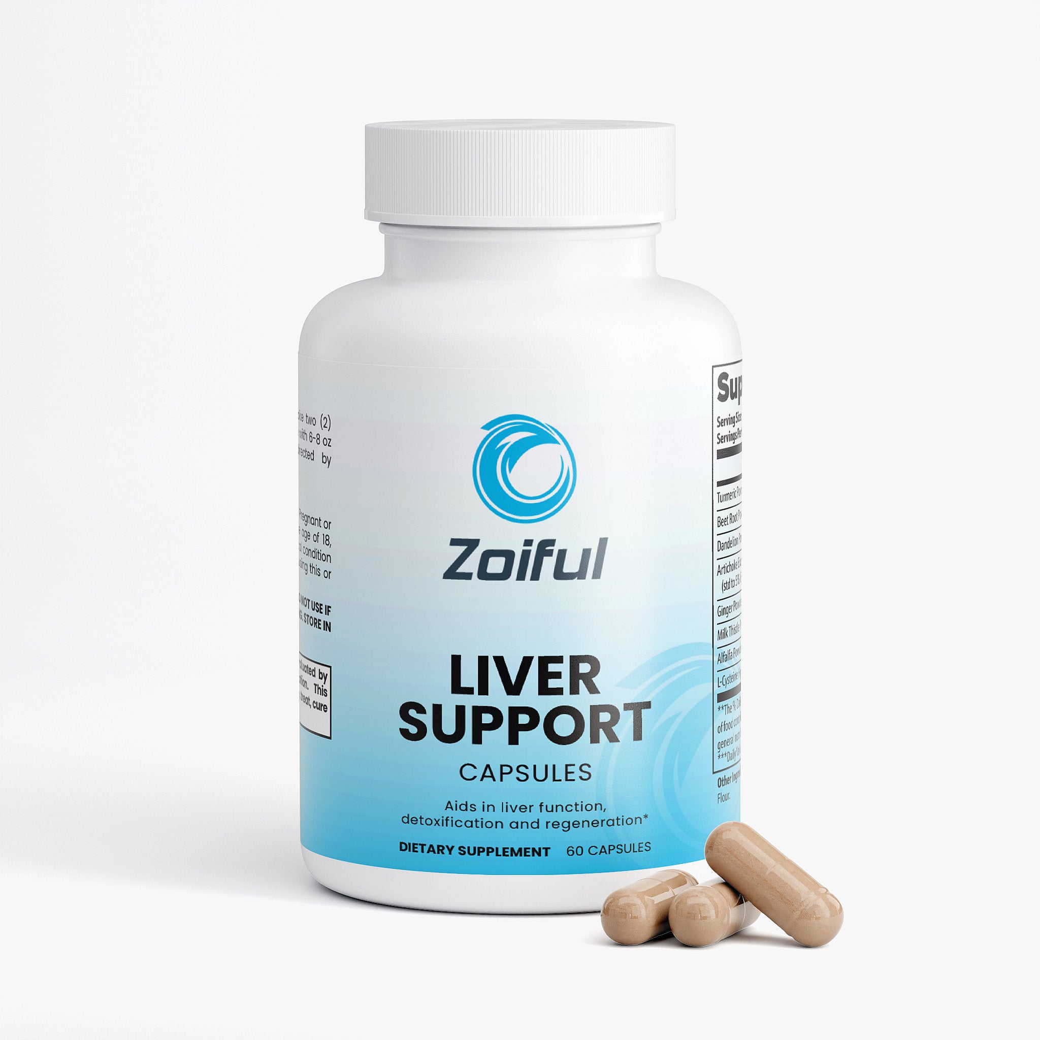 Liver Support supplement front label for daily liver wellness support