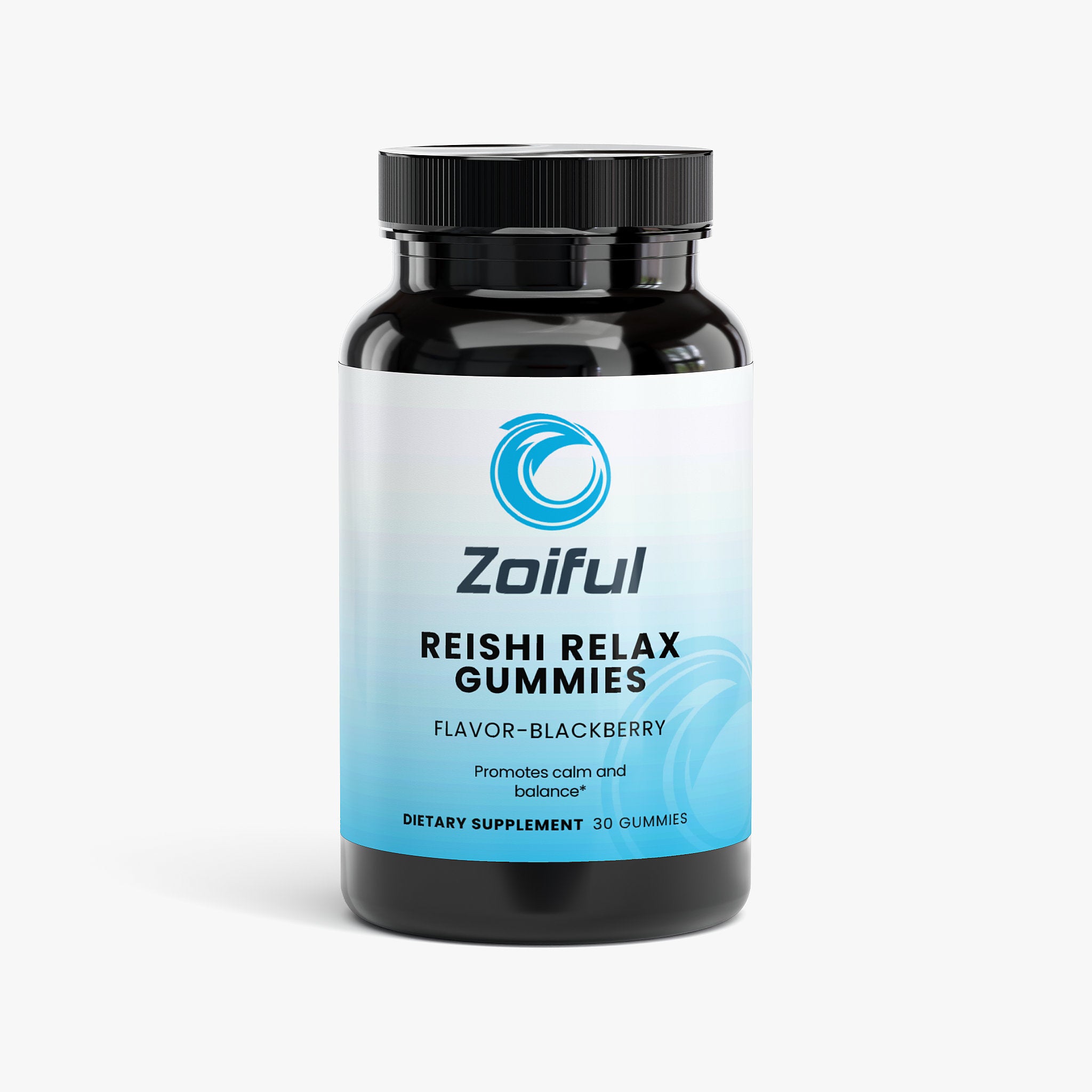 Reishi Relax Gummies blackberry functional mushroom gummies bottle front