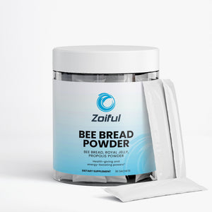Bee bread supplement sachets with royal jelly powder and propolis extract