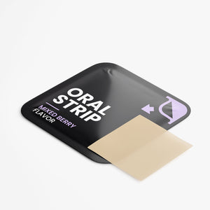 Appetite Balance & Weight Support Strips label with mixed berry flavor details