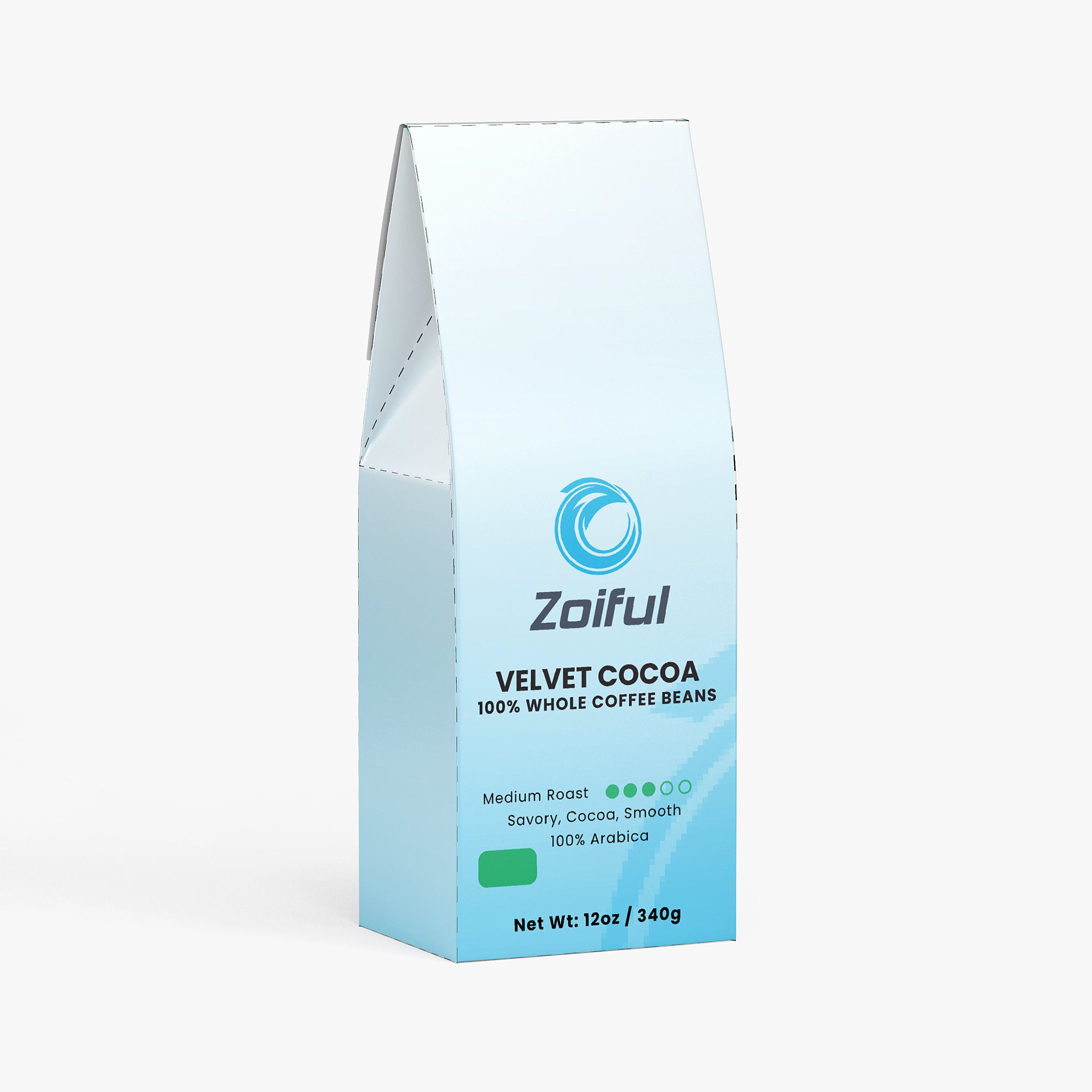 Velvet Cocoa Coffee medium roast whole bean single origin Colombian coffee bag front