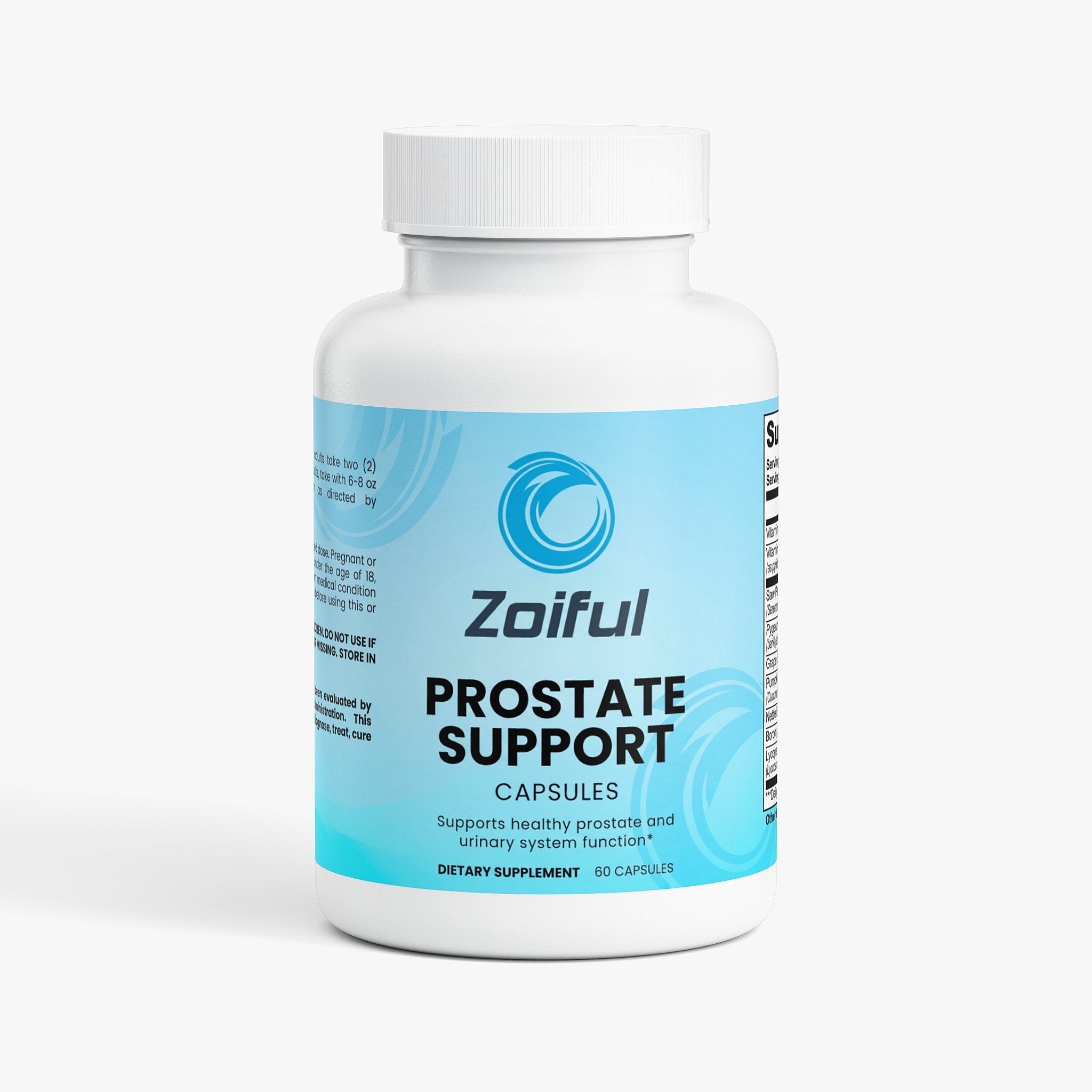 Prostate Support supplement bottle for men's prostate wellness and urinary function support