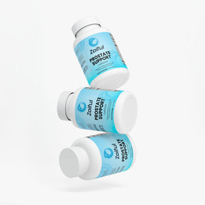 Prostate Support supplement bottle front view, non-GMO men's wellness capsules