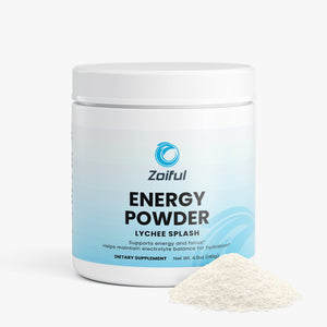 Energy Powder Lychee Splash supplement facts and ingredients label