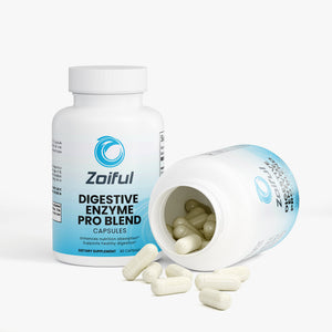 Digestive Enzyme Pro Blend label showing digestive enzymes with probiotics formula