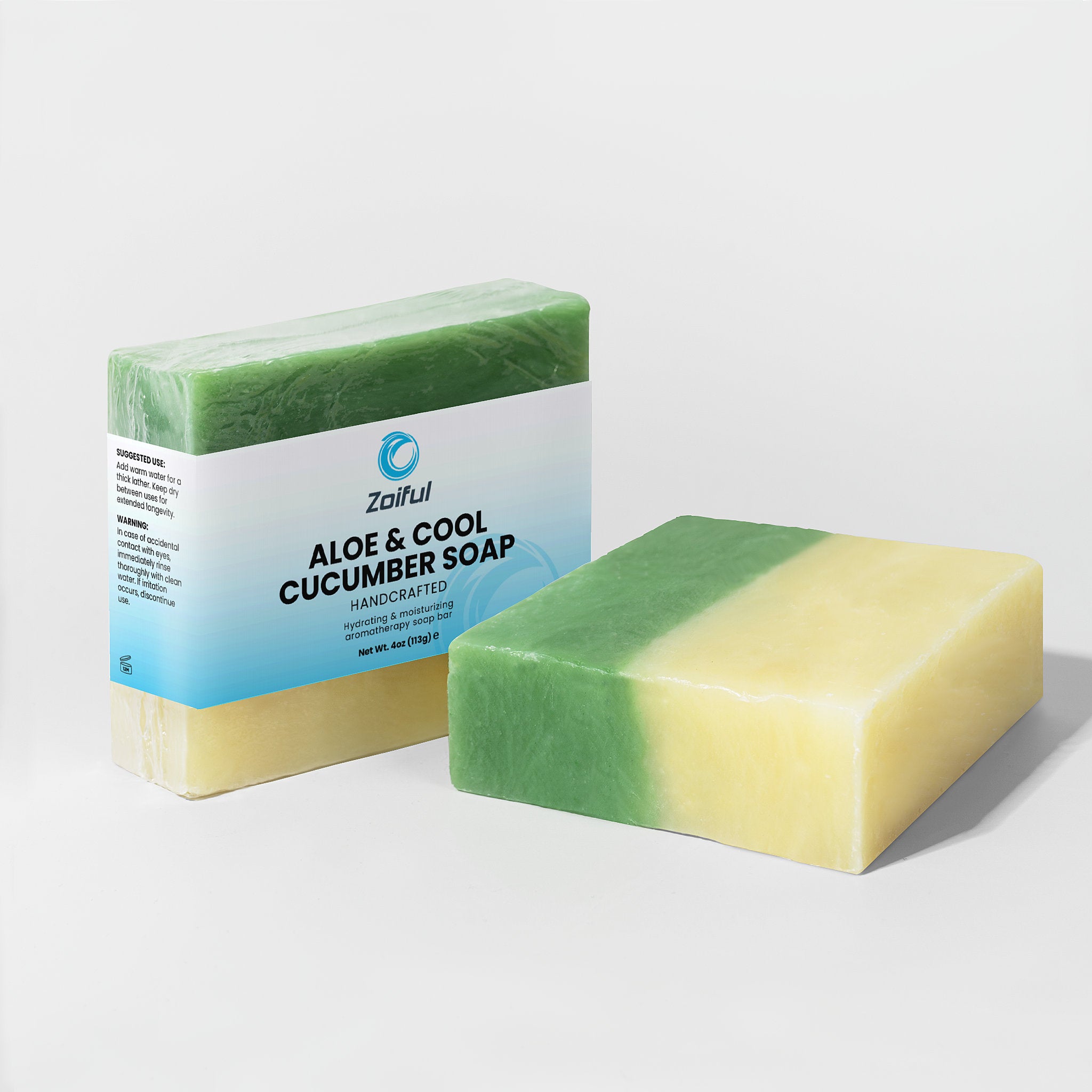 Aloe & Cool Cucumber Soap ingredient-focused bar soap with organic oils and aloe vera
