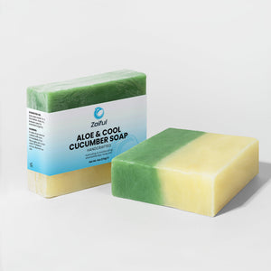 Aloe & Cool Cucumber Soap ingredient-focused bar soap with organic oils and aloe vera