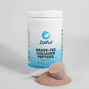 Hydrolyzed bovine collagen peptides powder chocolate supplement jar