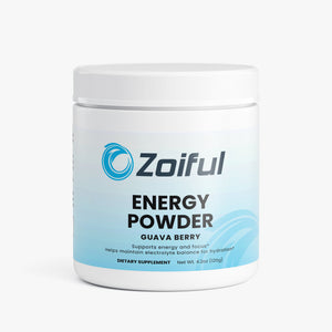 Energy Powder Guava Berry sugar-free pre-workout jar front label