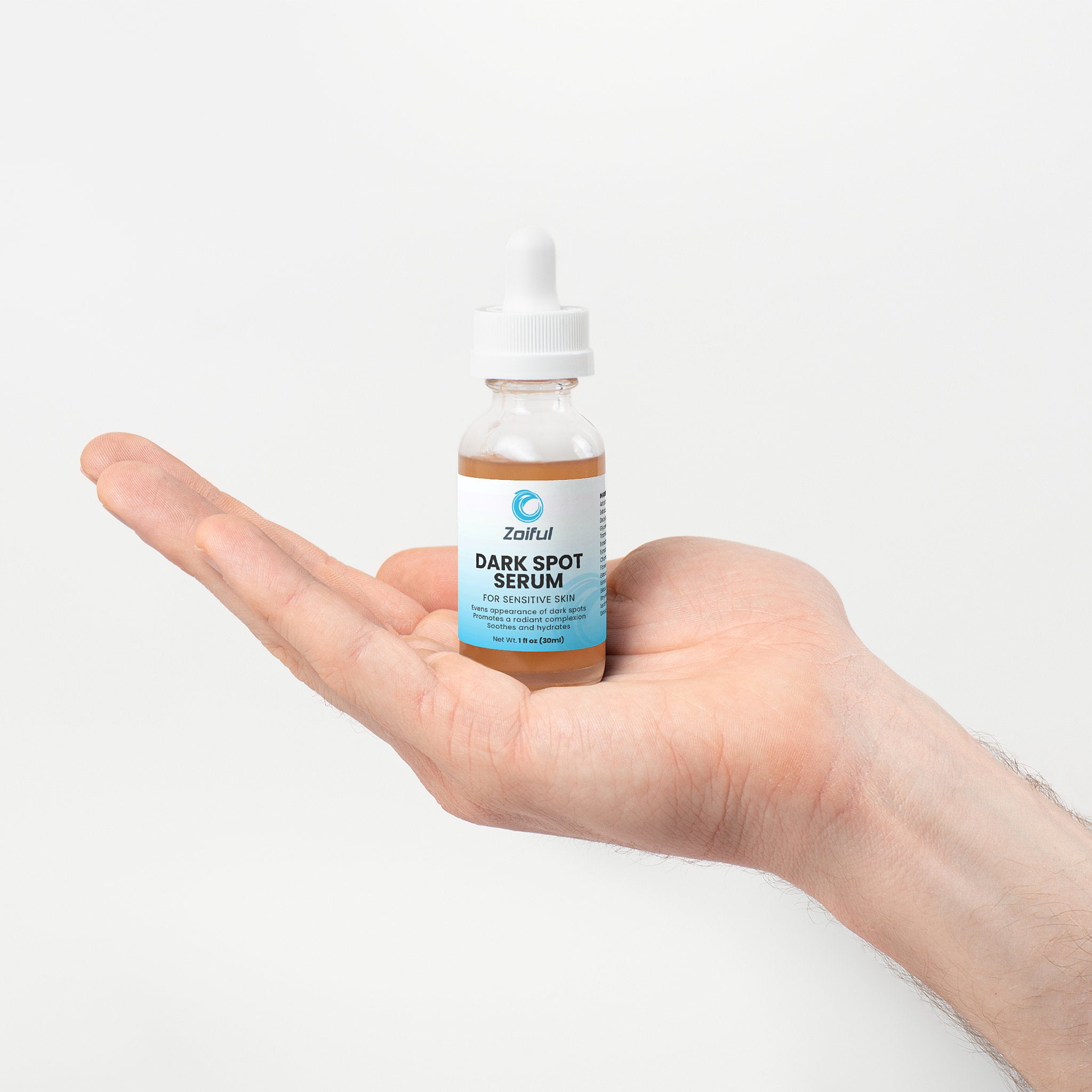 Dark spot serum texture for sensitive skin with lightweight smooth finish