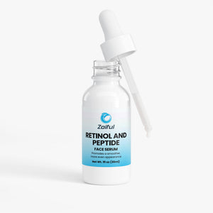 Retinol and Peptide Face Serum close-up with lightweight silky night serum texture