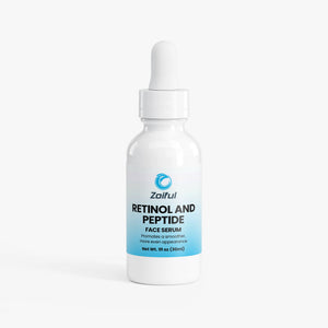 Retinol and Peptide Face Serum bottle for smoother-looking, firmer-looking skin