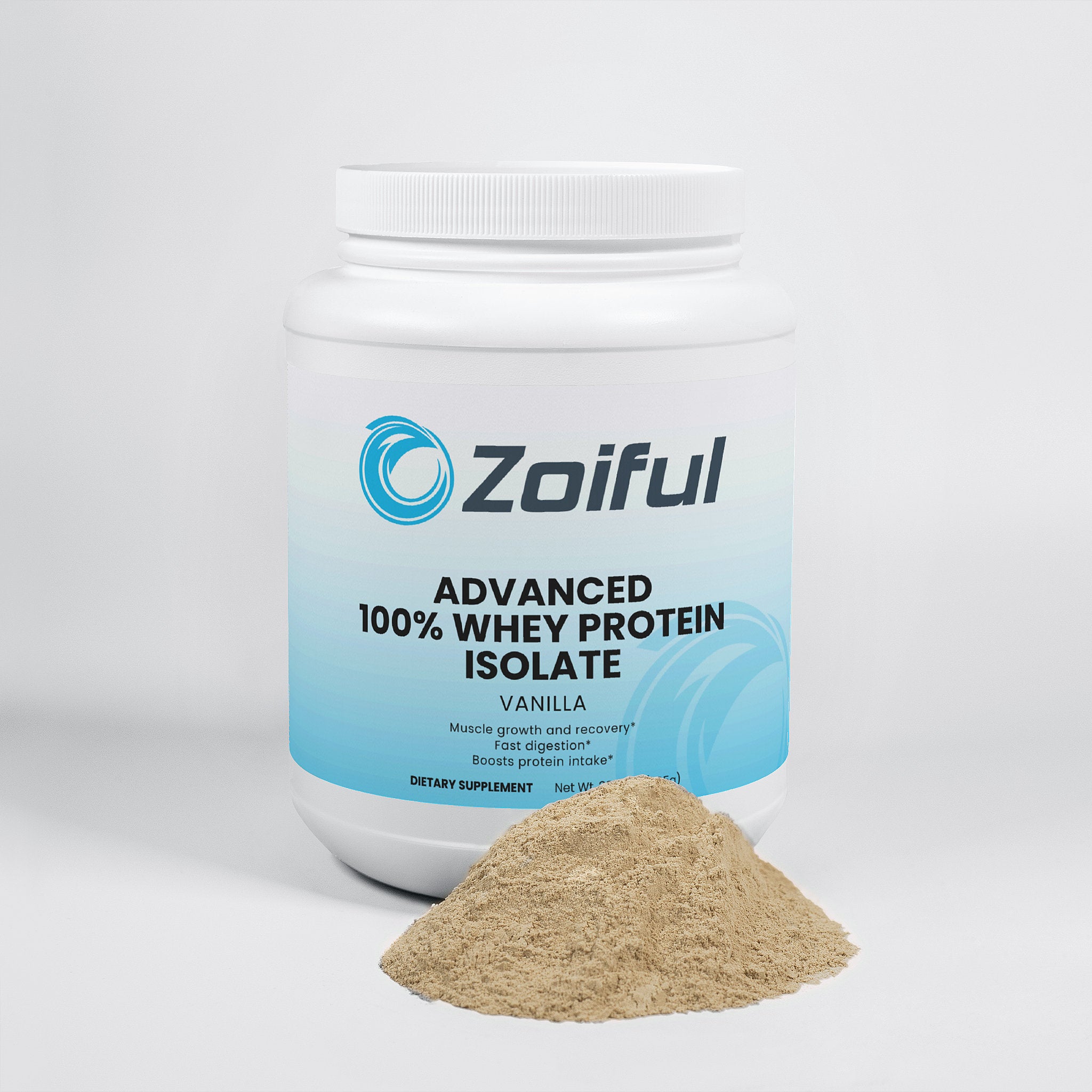 Advanced 100% Whey Protein Isolate (Vanilla) — product label detail (panel 3)