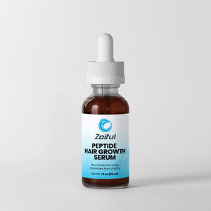 Peptide scalp serum texture and bottle for thinning-looking hair and daily scalp care