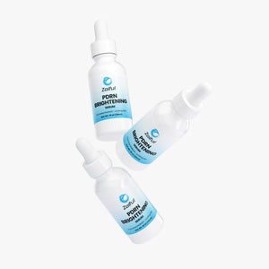 Close-up of PDRN Brightening Serum bottle showing lightweight non-greasy facial serum format