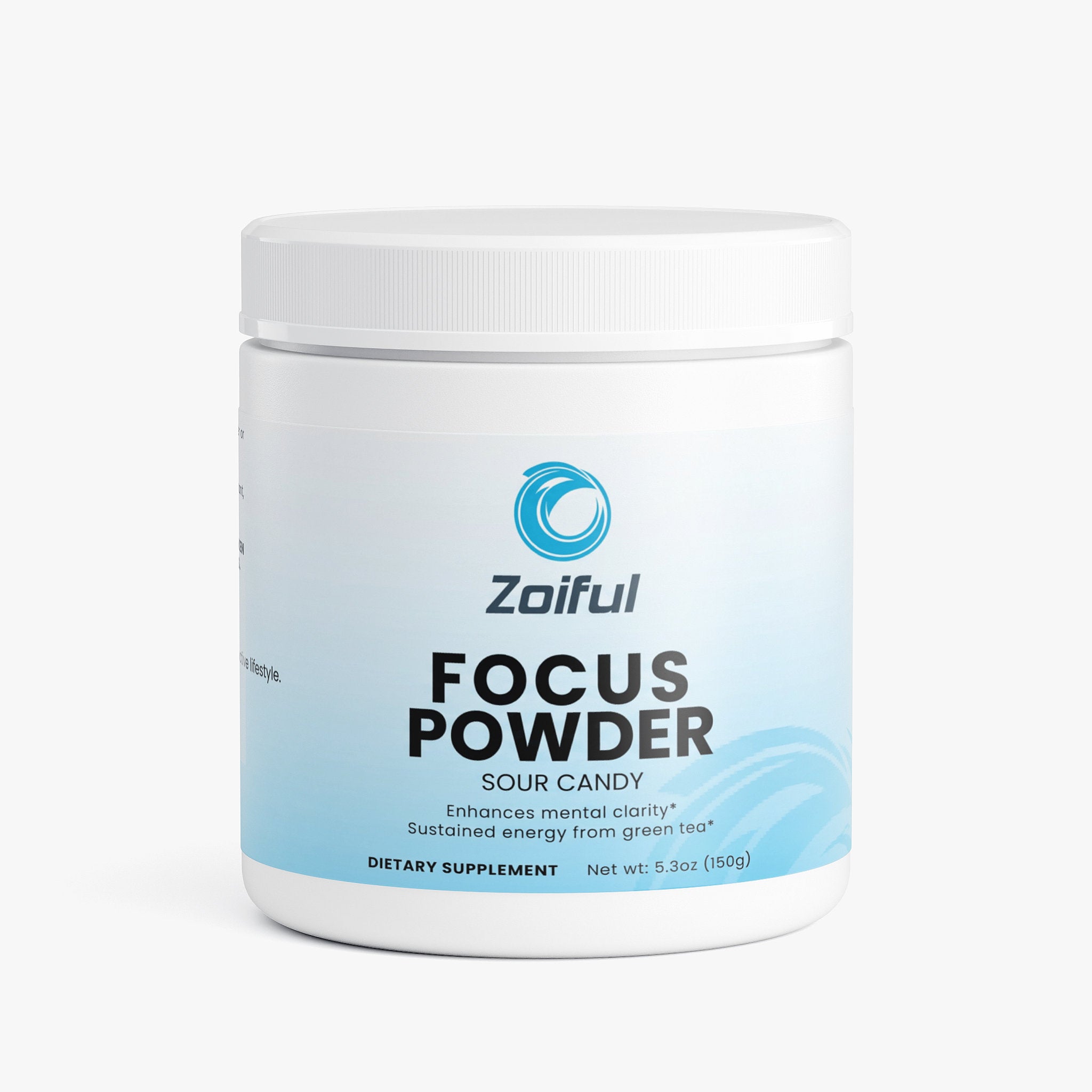 Focus Powder Sour Candy cognitive support supplement jar front view