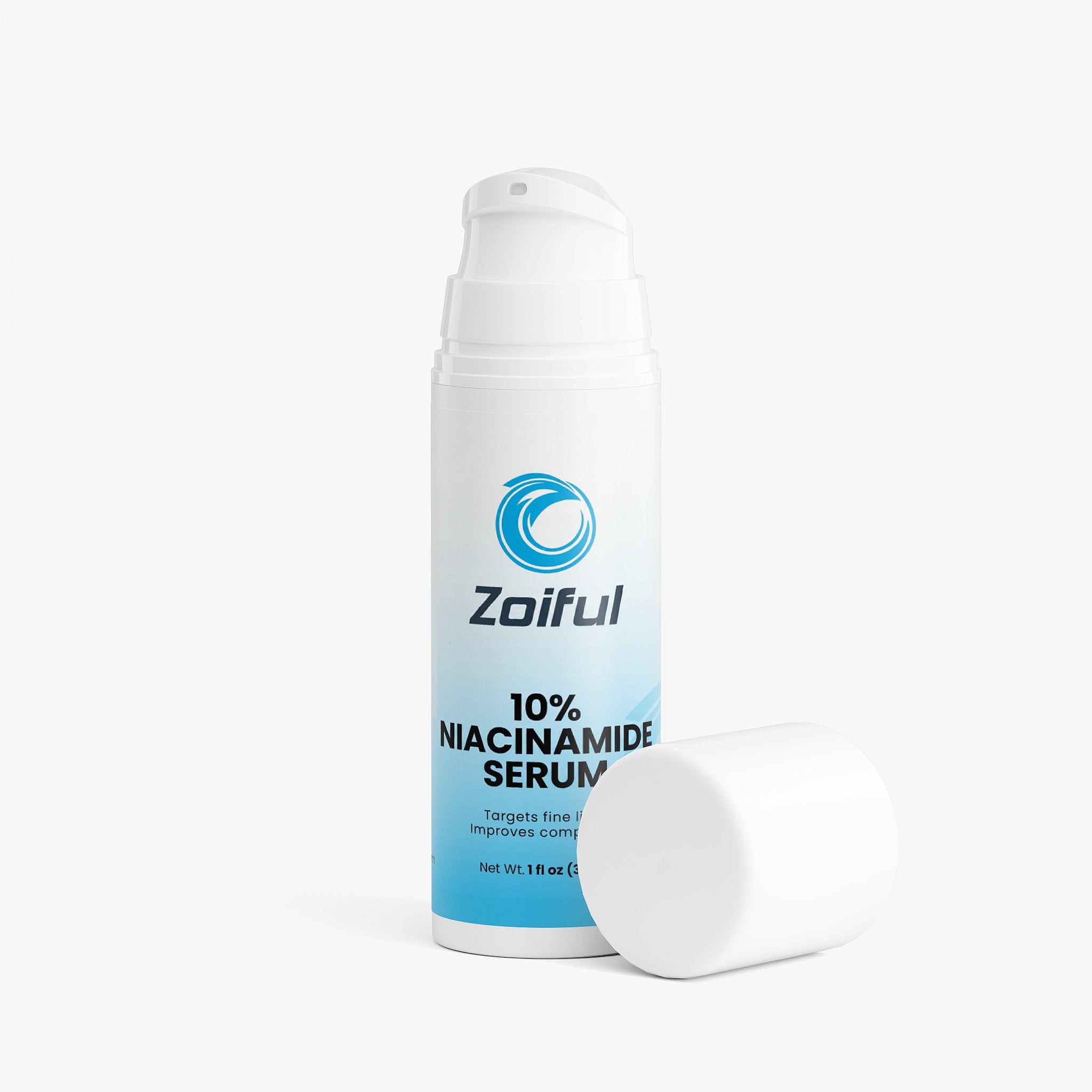 Lightweight niacinamide serum with sodium hyaluronate for daily facial use