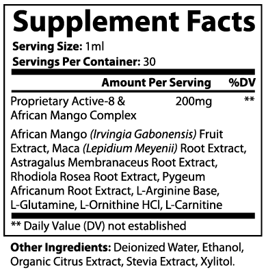 Diet Drops Ultra 1 oz african mango supplement full product package view