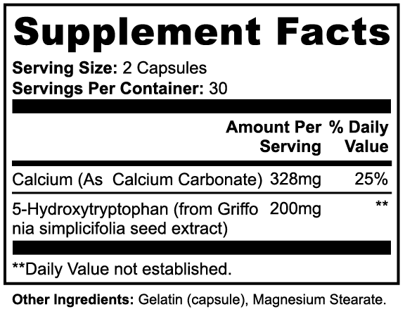 Zoiful Wellness 5-HTP capsules product bottle for evening routine support