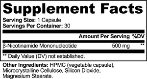 NMN capsules product bottle for healthy aging and metabolic wellness support