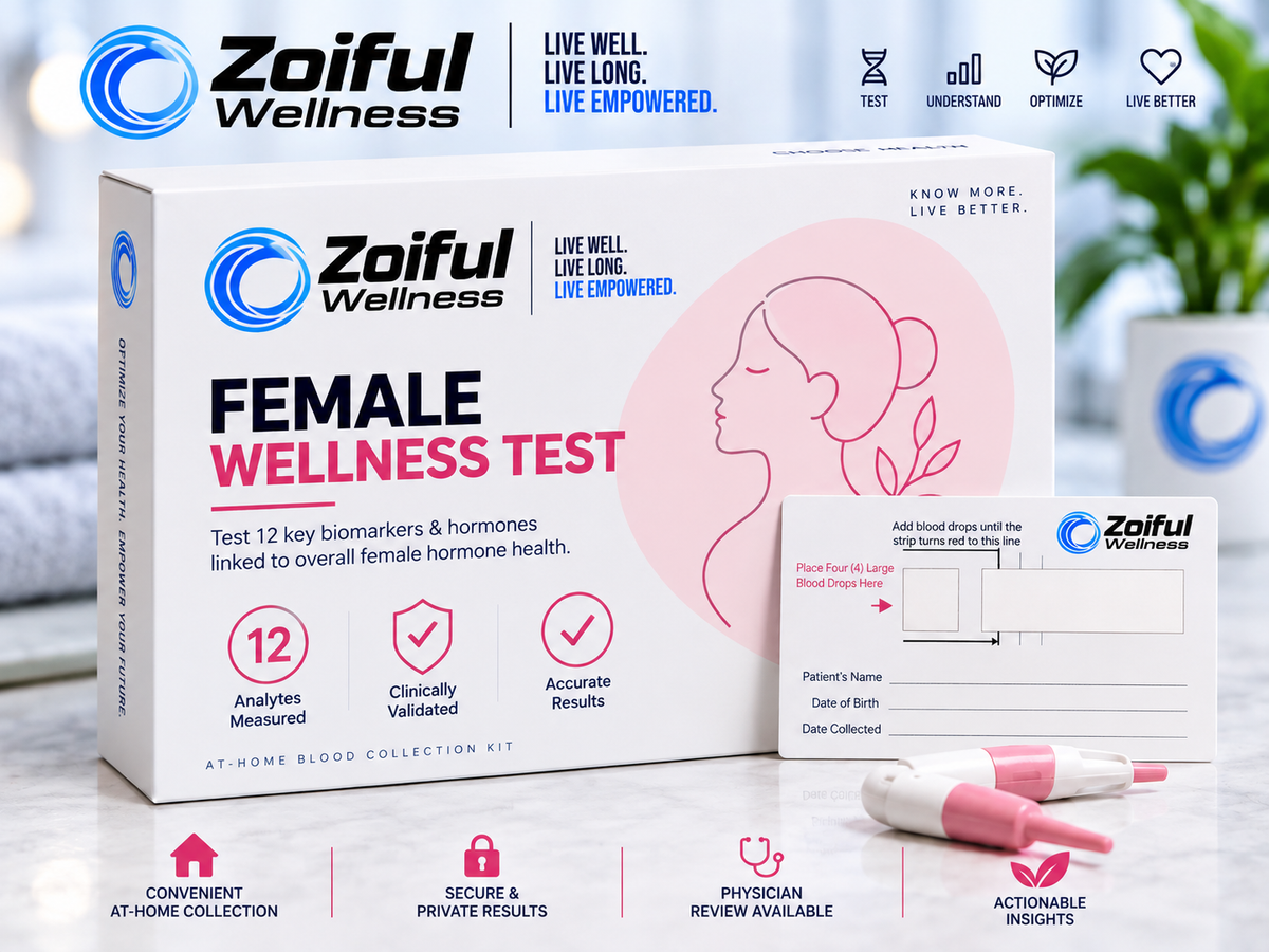 Zoiful Wellness Female Wellness Test finger-prick blood collection kit