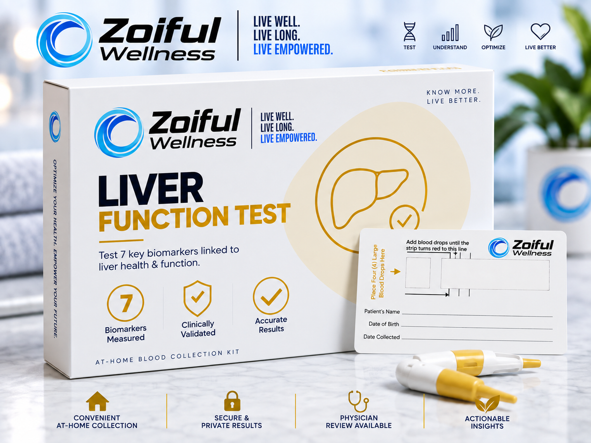 Zoiful Wellness Liver Function Test finger-prick blood collection kit